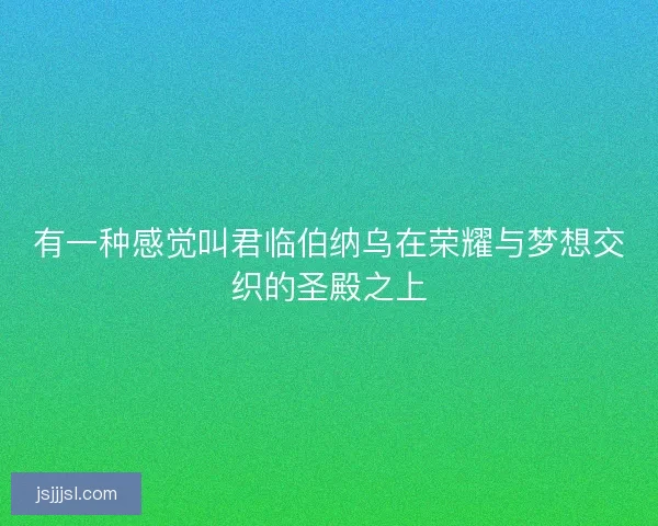 有一种感觉叫君临伯纳乌在荣耀与梦想交织的圣殿之上